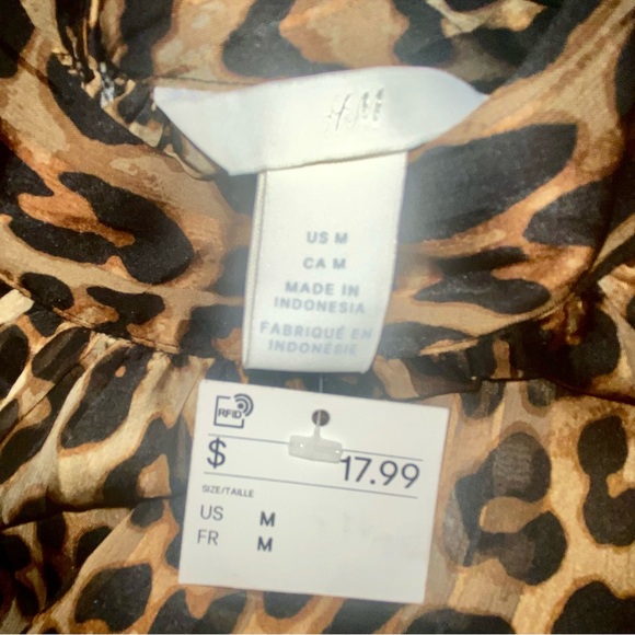 Brand New -H&M Leopard Blouse -Size Medium - Picture 5 of 7